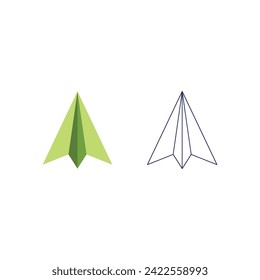 Paper Airplane icon vector illustration design Logo Template
