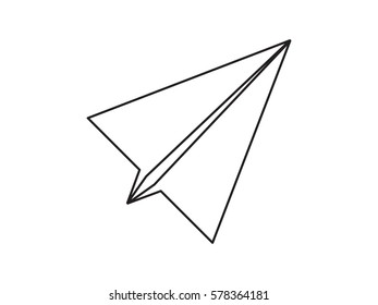 paper airplane, icon, vector illustration eps10