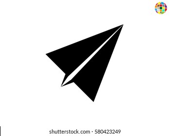 paper airplane, icon, vector illustration eps10