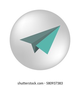 paper airplane, icon, vector illustration, web icon
