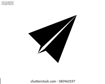 paper airplane, icon, vector illustration eps10