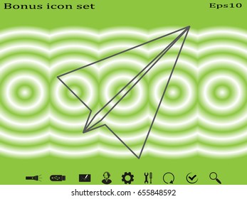 paper airplane, icon, vector illustration eps10