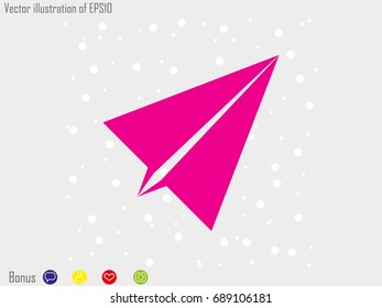 paper airplane, icon, vector illustration eps10