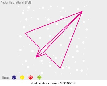 paper airplane, icon, vector illustration eps10