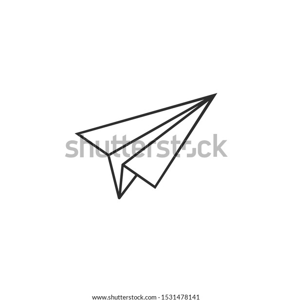 紙飛行機のアイコン ベクターイラスト フラットデザイン のベクター画像素材 ロイヤリティフリー
