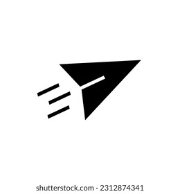 Paper airplane icon vector. Send Message logo solid illustration. Airplane Paper Icon. Trendy flat style for graphic design, website, UI. EPS10. Vector illustration