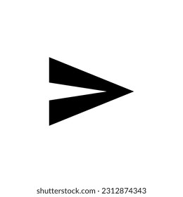 Paper airplane icon vector. Send Message logo solid illustration. Airplane Paper Icon. Trendy flat style for graphic design, website, UI. EPS10. Vector illustration