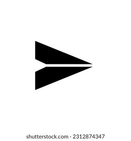 Paper airplane icon vector. Send Message logo solid illustration. Airplane Paper Icon. Trendy flat style for graphic design, website, UI. EPS10. Vector illustration