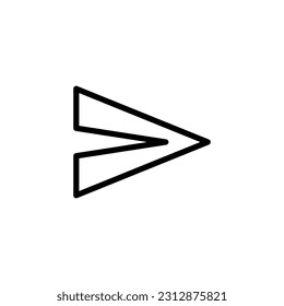 Paper airplane icon vector. Send Message logo solid illustration. Airplane Paper Icon. Trendy flat style for graphic design, website, UI. EPS10. Vector illustration