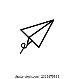Vector de icono del avión de papel. Enviar ilustración sólida del logotipo del mensaje. Icono de papel del avión. Estilo plano de moda para diseño gráfico, sitio web, interfaz de usuario. EPS10. Ilustración del vector