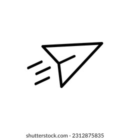 Paper airplane icon vector. Send Message logo solid illustration. Airplane Paper Icon. Trendy flat style for graphic design, website, UI. EPS10. Vector illustration