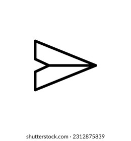 Paper airplane icon vector. Send Message logo solid illustration. Airplane Paper Icon. Trendy flat style for graphic design, website, UI. EPS10. Vector illustration
