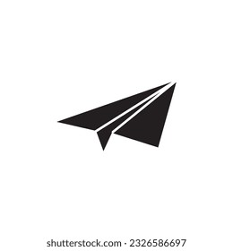 paper airplane icon vector template illustration logo design