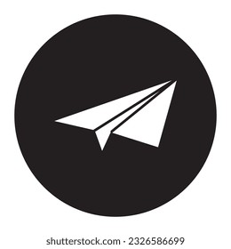 paper airplane icon vector template illustration logo design