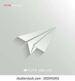 Paper Airplane icon - vector web background