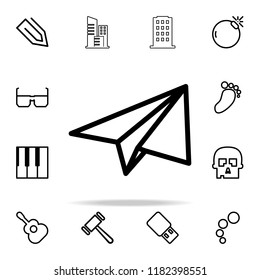 paper airplane icon. web icons universal set for web and mobile on white background