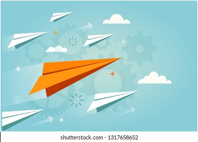 Paper airplane illustration