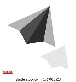 
paper airplane. illustration of a paper airplane. origami