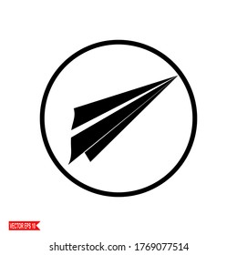 
paper airplane. illustration of a paper airplane. origami