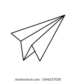 paper airplane isolated icon