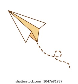 paper airplane isolated icon