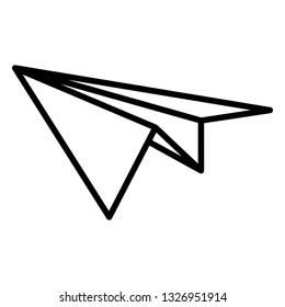 paper airplane isolated icon