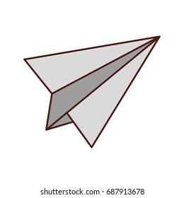 paper airplane isolated icon