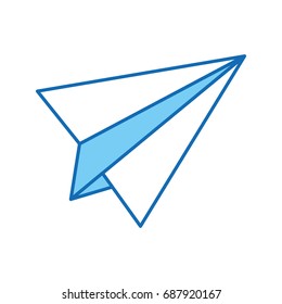 paper airplane isolated icon