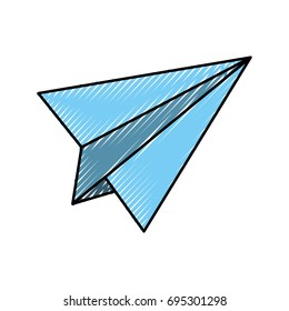 paper airplane isolated icon