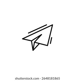 Linha De Avião De Papel Design De Arte Simbolizando Viagem E Aspirações