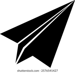 Paper airplane line flat icon symbol. Send icon isolated on white. Vector illustration template design