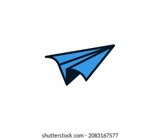 Paper airplane line icon. Vector symbol in trendy flat style on white background. Commerce sing for design.