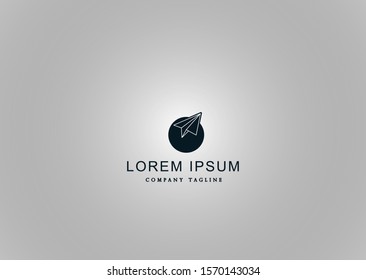 
the paper airplane logo in a circle is more minimalist