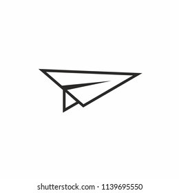 Paper Airplane Logo Icon Vector Stock Vector (Royalty Free) 1139695550