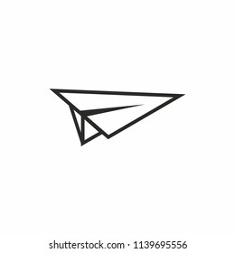 Paper airplane logo icon. Vector