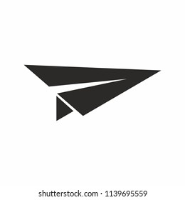 Paper airplane logo icon. Vector