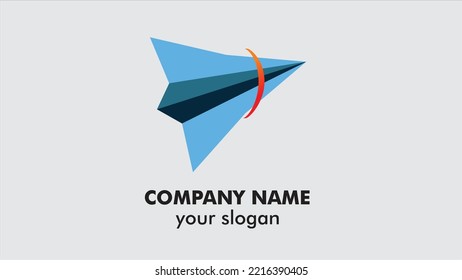 paper airplane logos for your company's needs, especially travel agency companies and commercial airlines