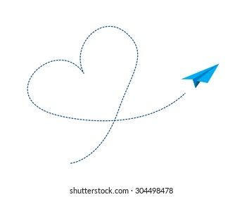Paper airplane with love