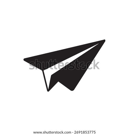 Paper Airplane Message Icon: Send, Mail, Communication and Start Up Glyph