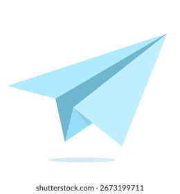 Paper airplane, message sending – vector illustration	