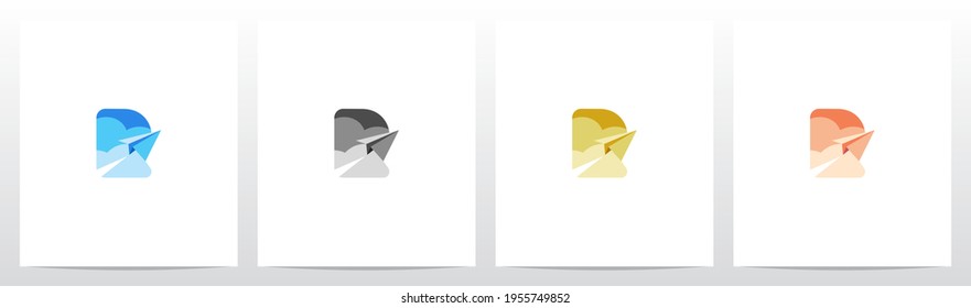 Paper Airplane On Letter Logo Design R