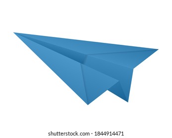 Paper airplane on a white background. Vector illustration.
