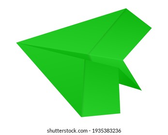 Paper airplane on a white background. Vector illustration.