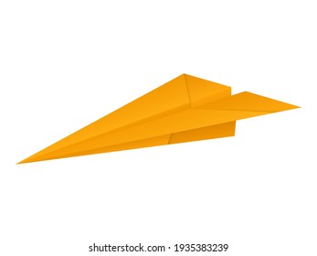 Paper airplane on a white background. Vector illustration.