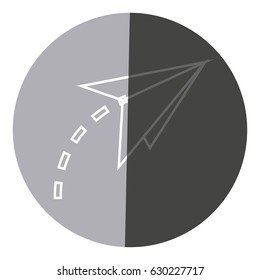 paper airplane origami creativity symbolic icon circle