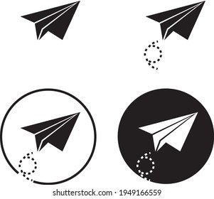 paper airplane, perfect for icons and miscellaneous designs