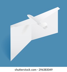 Paper airplane pop up card