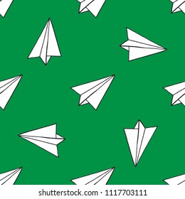 
paper airplane seamless pattern