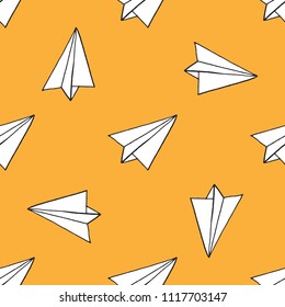 
paper airplane seamless pattern