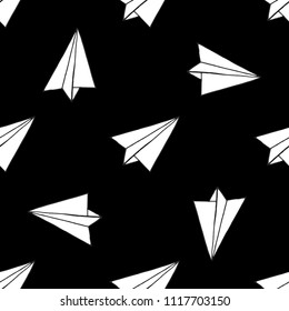 
paper airplane seamless pattern